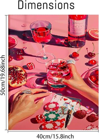 mjcakrn Paint by Number Kits for Adults Beginners, Easy Acrylic Simple Adults Paint by Number Kits, DIY Watercolor Paint by Numbers Kits on Canvas Without Frame for Home Wall Decor 16x20inch in Kuwait