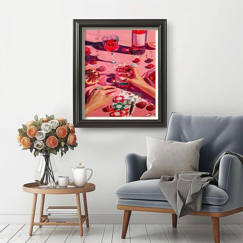 mjcakrn Paint by Number Kits for Adults Beginners, Easy Acrylic Simple Adults Paint by Number Kits, DIY Watercolor Paint by Numbers Kits on Canvas Without Frame for Home Wall Decor 16x20inch in Kuwait