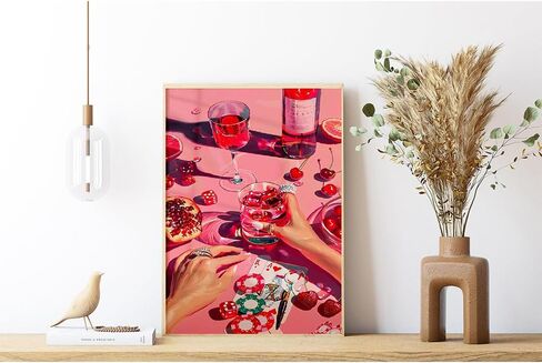 mjcakrn Paint by Number Kits for Adults Beginners, Easy Acrylic Simple Adults Paint by Number Kits, DIY Watercolor Paint by Numbers Kits on Canvas Without Frame for Home Wall Decor 16x20inch in Kuwait