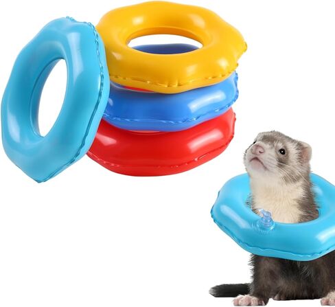 5 Pcs Pool Float for Ferret - Inflatable Swimming Rings Bath Collar Tubes Small Animal Photo Shoot Toys Summer Beach Party Water Fun Swim Rings for Ferrets Small Pets in Saudi Arabia