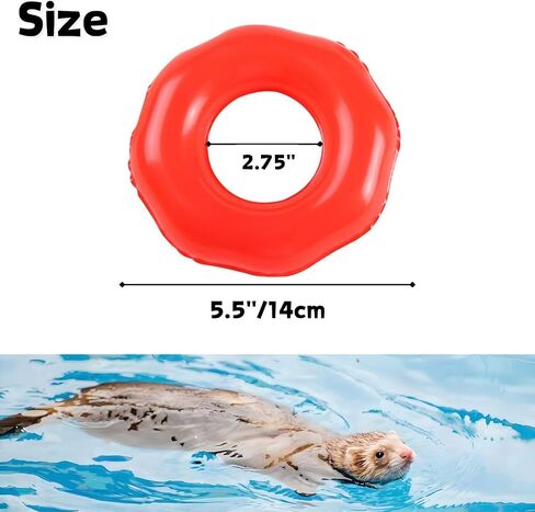 5 Pcs Pool Float for Ferret - Inflatable Swimming Rings Bath Collar Tubes Small Animal Photo Shoot Toys Summer Beach Party Water Fun Swim Rings for Ferrets Small Pets in Saudi Arabia