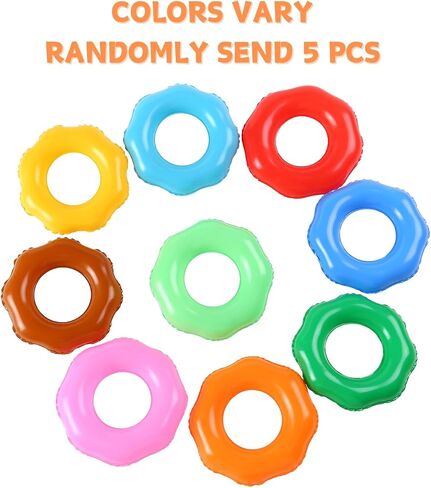 5 Pcs Pool Float for Ferret - Inflatable Swimming Rings Bath Collar Tubes Small Animal Photo Shoot Toys Summer Beach Party Water Fun Swim Rings for Ferrets Small Pets in Saudi Arabia