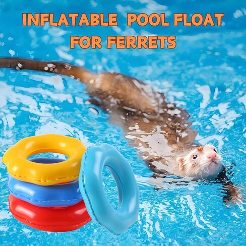 5 Pcs Pool Float for Ferret - Inflatable Swimming Rings Bath Collar Tubes Small Animal Photo Shoot Toys Summer Beach Party Water Fun Swim Rings for Ferrets Small Pets in Saudi Arabia