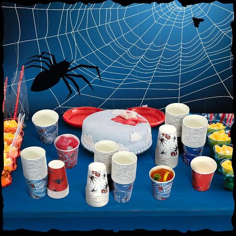 100 Pcs 9 oz Spider Disposable Paper Cups Spider Party Supplies Bulk Party Disposable Coffee Cups for Tea Beverage Hot Cold Drinking Holiday Picnic Cocktail Wedding Home Offices in Kuwait