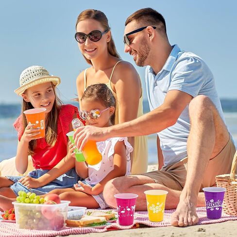 60 Pieces Tropical Party Cups 16 Oz Hawaiian Luau Decorations Disposable Tiki Coconut Beach Cups for Moana Birthday Decor Supplies in Kuwait