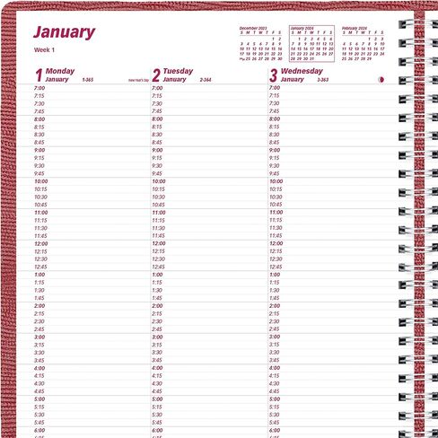 Brownline® 2025 Essential Weekly Planner, Appointment Book, 12 Months, January to December, Twin-Wire Binding, 11" x 8.5", Red (CB950.RED-25) in Saudi Arabia