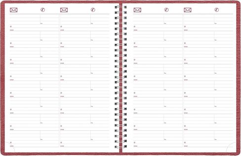 Brownline® 2025 Essential Weekly Planner, Appointment Book, 12 Months, January to December, Twin-Wire Binding, 11" x 8.5", Red (CB950.RED-25) in Saudi Arabia