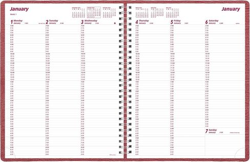 Brownline® 2025 Essential Weekly Planner, Appointment Book, 12 Months, January to December, Twin-Wire Binding, 11" x 8.5", Red (CB950.RED-25) in Saudi Arabia