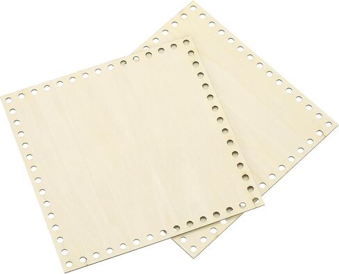 PATIKIL 8 x 8 Inch Crochet Basket Base, 2 Pcs Basket Bottoms Square Wood Base Shaper Bag Making Supplies Weaving Knitting Kit for Crochet Shoulder Bag Handbag Purse Craft in Kuwait