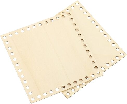 PATIKIL 8 x 8 Inch Crochet Basket Base, 2 Pcs Basket Bottoms Square Wood Base Shaper Bag Making Supplies Weaving Knitting Kit for Crochet Shoulder Bag Handbag Purse Craft in Kuwait