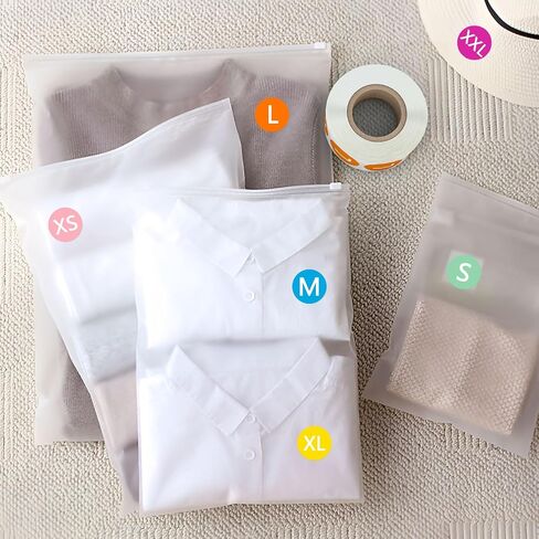 3500 Clothing Size Stickers, 7/8 Inch Round Self-Adhesive Size Sticker Labels, Colored Stickers with White Text, 7 Rolls, 7 Sizes XS, S, M, L, XL, XXL, XXXL for Clothing T-Shirt Retail in Kuwait