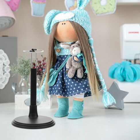 IMIKEYA Bear Doll Storage Shelves (2pcs), Plastic Toy Figures Stand for 16 Inch Dolls, Puppet, Woody, OMG Dolls, Stuffed Toys, Black in Kuwait