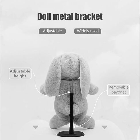 IMIKEYA Bear Doll Storage Shelves (2pcs), Plastic Toy Figures Stand for 16 Inch Dolls, Puppet, Woody, OMG Dolls, Stuffed Toys, Black in Kuwait