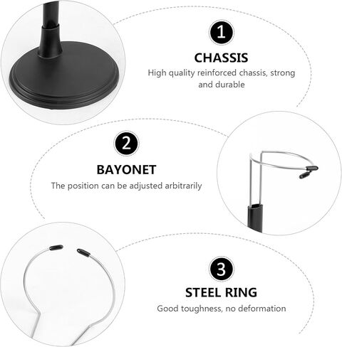 IMIKEYA Bear Doll Storage Shelves (2pcs), Plastic Toy Figures Stand for 16 Inch Dolls, Puppet, Woody, OMG Dolls, Stuffed Toys, Black in Kuwait