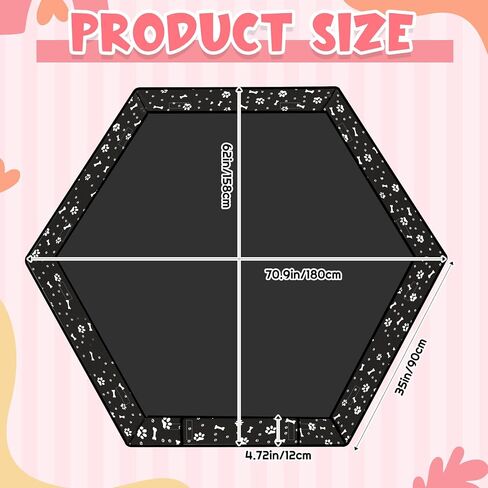 Marsui Dog Playpen Bottom Pad Fits for 36inch W and 24inch H 6 Panels Exercise Pet Dog Mat Puppy Crate Pad Reusable Washable Pet Training Pee Mat Hoop and Loop Design, Playpen Not Included (Gray) in Kuwait