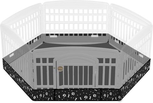 Marsui Dog Playpen Bottom Pad Fits for 36inch W and 24inch H 6 Panels Exercise Pet Dog Mat Puppy Crate Pad Reusable Washable Pet Training Pee Mat Hoop and Loop Design, Playpen Not Included (Gray) in Kuwait