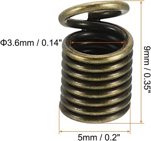 PATIKIL Cord End Caps, 100Pcs 4x9mm Metal Spring Coil End Tips Crimp Terminators Caps for Jewelry Making Bracelets Necklace DIY Crafting, Multicolored in Kuwait
