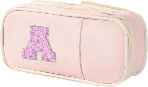 Janhavi Preppy Pencil Case for Schools ، Airct Bink Penicl Case لحقيبة التمريض ، حقيبة حقيبة قلم رصاص لطيف للمكتب ، هدايا عيد الميلاد لـ 6 7 8 9 10 11 12 13 سنة. in Kuwait
