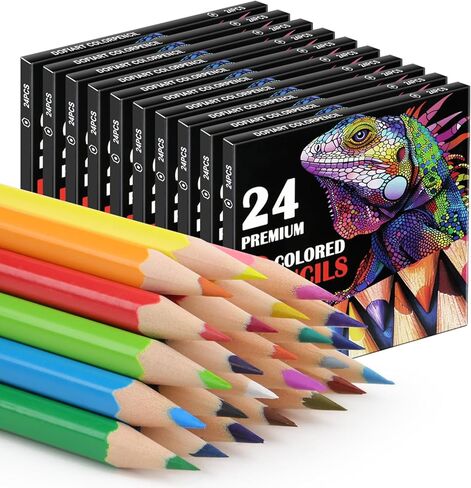 240 PCS Colored Pencils Bulk for Kids, 10 Packs Coloring Pencils Bulk 24 Colors, Back to School Supplies For Teachers & Students, Pre-Sharpened Bulk Drawing Pencils for Classroom Prizes in Saudi Arabia