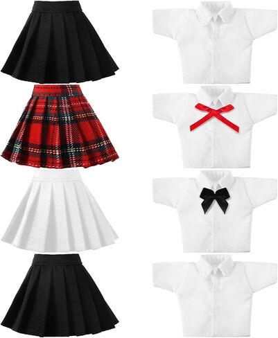Bencailor 8 Pieces Summer Doll Clothes for 11.8 Inch Doll Accessories Shirt Skirts Dress Outfit Clothing for Birthday Gift(Classic) in Kuwait