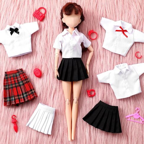 Bencailor 8 Pieces Summer Doll Clothes for 11.8 Inch Doll Accessories Shirt Skirts Dress Outfit Clothing for Birthday Gift(Classic) in Kuwait