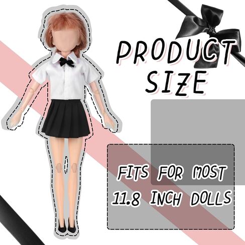 Bencailor 8 Pieces Summer Doll Clothes for 11.8 Inch Doll Accessories Shirt Skirts Dress Outfit Clothing for Birthday Gift(Classic) in Kuwait