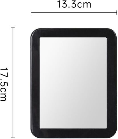 Small 5" x 7" Locker Mirror Magnetic for School Locker, Bathroom, Household Refrigerator,Mirror Locker Accessories with Dandruff Comb for Scalp for Women and Men (Black) in Saudi Arabia
