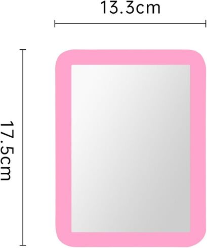 Small 5" x 7" Locker Mirror Magnetic for School Locker, Bathroom, Household Refrigerator,Mirror Locker Accessories with Dandruff Comb for Scalp for Women and Men (Black) in Saudi Arabia