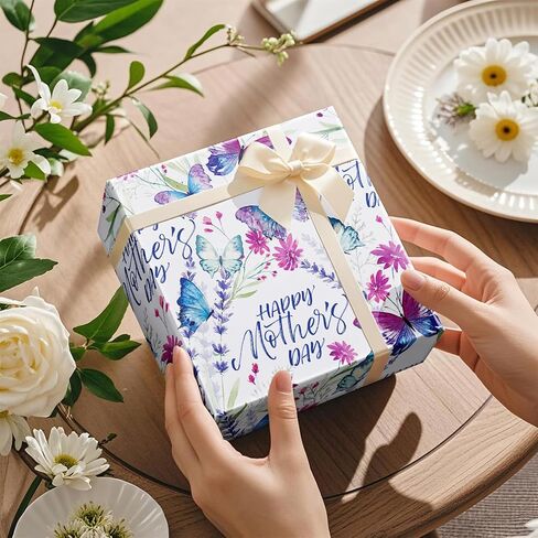 Ruspepa Mother's Day Rapping Roll ، لفة صغيرة ، ولفة مصغرة ، وردية زرقاء تصميم الأزهار ، والورق ، والورقة الهدايا عيد الأم ، والألوان المائية ، وألوان مائية ، وأمهات ، وأم احتفالات عيد الأم ، و 17 في × 16.4 قدمًا in Saudi Arabia