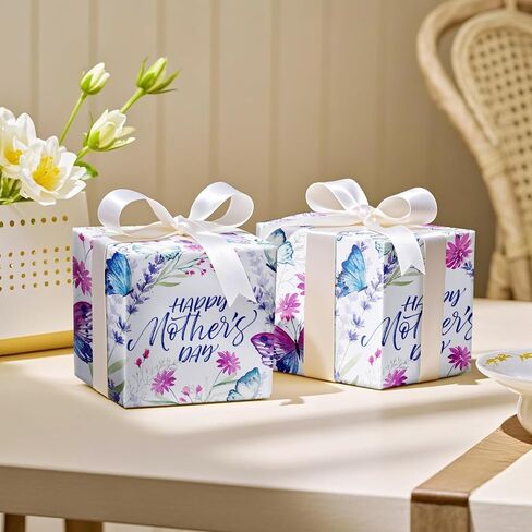 Ruspepa Mother's Day Rapping Roll ، لفة صغيرة ، ولفة مصغرة ، وردية زرقاء تصميم الأزهار ، والورق ، والورقة الهدايا عيد الأم ، والألوان المائية ، وألوان مائية ، وأمهات ، وأم احتفالات عيد الأم ، و 17 في × 16.4 قدمًا in Saudi Arabia
