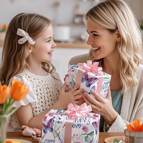 Ruspepa Mother's Day Rapping Roll ، لفة صغيرة ، ولفة مصغرة ، وردية زرقاء تصميم الأزهار ، والورق ، والورقة الهدايا عيد الأم ، والألوان المائية ، وألوان مائية ، وأمهات ، وأم احتفالات عيد الأم ، و 17 في × 16.4 قدمًا in Saudi Arabia