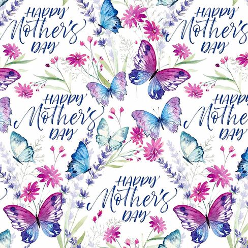 Ruspepa Mother's Day Rapping Roll ، لفة صغيرة ، ولفة مصغرة ، وردية زرقاء تصميم الأزهار ، والورق ، والورقة الهدايا عيد الأم ، والألوان المائية ، وألوان مائية ، وأمهات ، وأم احتفالات عيد الأم ، و 17 في × 16.4 قدمًا in Saudi Arabia