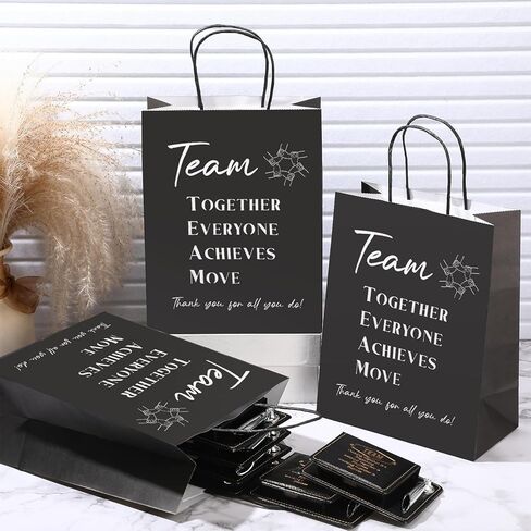 12 Set Employee Appreciation Gifts Bulk Inspirational Gifts Team Gift Bag PU Leather Notepad Holder with Pen Holder Team Keychain Ballpoint Pen Bulk Gifts for Colleagues Employees(Team) in Kuwait