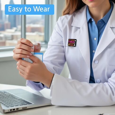 AGMDESIGN أنا رائع لكنني أبكي كثيرًا بكرة شارة مضحكة، بكرة شارة لامعة قابلة للسحب، مشبك التمساح، هدية لف شارة الحب الذاتي للأطباء والممرضات وطلاب التمريض والمعالجين النفسيين RN in Kuwait