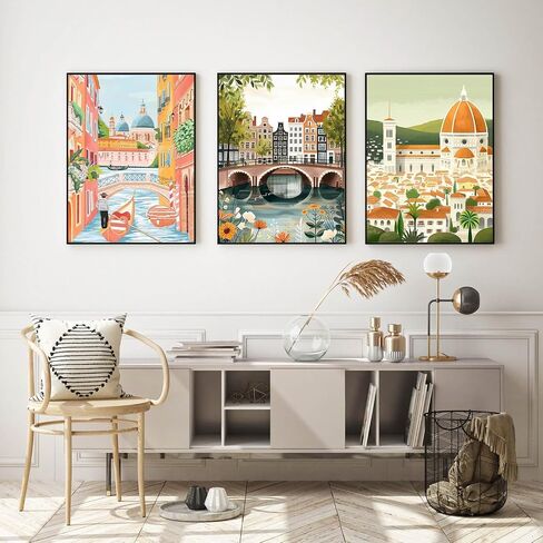 6 Packs Paint by Numbers for Adults Beginners, National Park Painting by Number Kits on Canvas Without Frame, Yellowstone Grand Teton Yosemite Lanscape Craft Arts for Home Wall Decor 9.8x13.8inch in Saudi Arabia