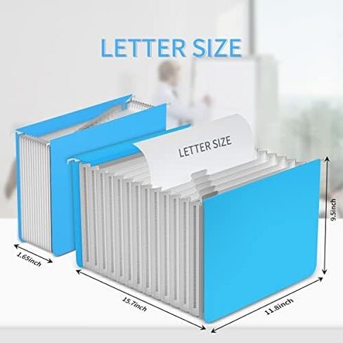 Expanding Hanging File Folders,Plastic Expandable Hanging Folder Letter Size,Filing Cabinet,13 Innovative Accordion Pocket,Alphabetical Tab,Large Capacity,Durable File Organizer 1 Black in Kuwait