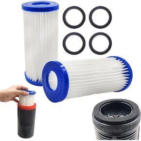 xcivi 4PCS Foam Rubber Gasket Replacements, 2PCS Micron Cartridge Replacements for Marineland Magnum Canister Filters & Polishing Internal Canister Filter ML90770