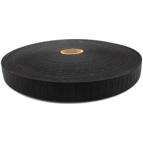 Non Roll Strong Black Elastic - Polyester - Color: Black - Choose Your Size & Length (Black - 3/4" Inches - 5 Yards)
