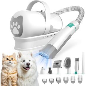 طقم Grooming Professional مع 10 أدوات - كليبرز اللاسلكي ، أمطار الفولاذ المقاوم للصدأ ، طاحونة الأظافر وشفرات قابلة للفصل | تصميم هادئ منخفض الهراء للحيوانات الأليفة