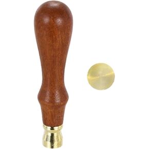 PATIKIL 25mm Round Blank Wax Seal Stamp, Removable Brass Head Without Carving Wooden Handle for Envelope Invitation Wine Packing Gift Wrapping in Kuwait
