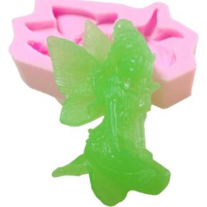 Lovely Fairy Chocolate Candy Molds Cupcakes Topper Decoration Pastry Moulds Fondant Sugarcraft Soap Molds Silicone Polymer Clay Mold