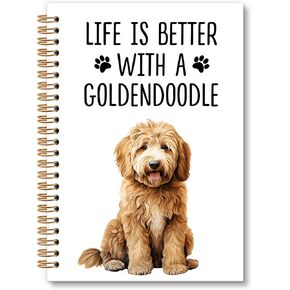 Golden Doodle Gifts Dog Notebook Journal ، Goldendoodle Gifts Spiral Noteboor ، Dog Notebooks Higs for Golden Doodle Moleds Owning Women ،