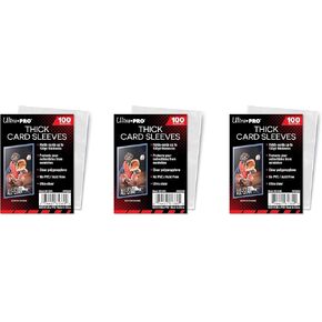 Ultra Pro Thick Card Sleeves for Thick Jersey or Memorabilia Sports Trading Cards by Topps 3 Pack