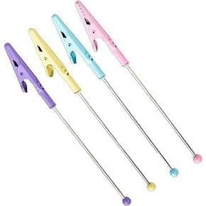 4pcs مقاطع التمساح المعدنية متعددة الألوان - حامل صور ذيل طويل ومشابك البطاقات | 14.1x1.2cm مقاطع المذكرة لتنظيم المكتب ، وملحقات مساحة العمل ، واللوازم المكتبية