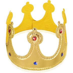 Regal Prince Crown ، Golden Birthday Crown King Crown for Kids Birity Boy Boy Firms Accessory Supplies Boy Party Dress-Up Photo Props for Kids Baby Shower Party Decoration