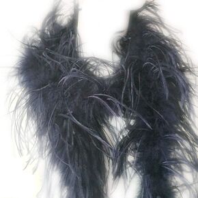 Shekyeon 2yards/lot 1.9 Meter Ostrich Feather Boa 1-Ply Costume Decoration Feather Craft(Turquoise)