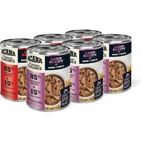 ACANA™ Premium Chunks Wet Dog Food Variety Pack Beef + Lamb Recipes, 12.8oz Cans (6 Count, 3 of Each)