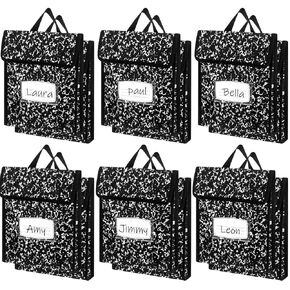 Telling 24 PCS Composition Book Book for Classroom Nylon Book Bace Babous Brack Broof Bag Bag Baggies Black Baggies for Champroom Store School Work Reading Supplies ، 10 × 13 Inch