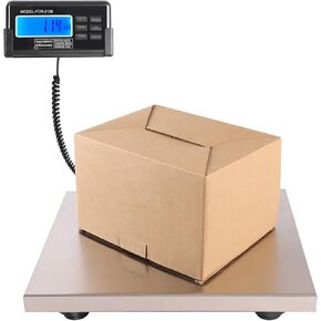 مقياس شحن 440 رطلاً مقياسًا رقميًا للبريد الشاق ، متعدد الوظائف 15 "× 12" مقياس منصة كبير ، مقياس صناعي دقيق من الفولاذ المقاوم للصدأ للحزم/مكتب البريد/الأمتعة/المنزل/السوق