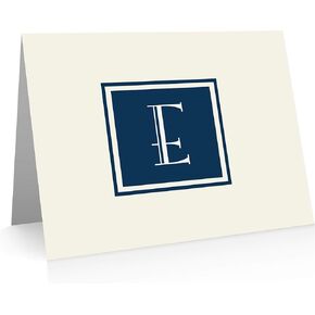 بطاقات Note Monogram - Monogram Thank You Cards (E)
